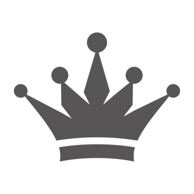 Crown Vektör simgesi. Kral ve Kraliçe İllüstrasyon 'u imzaladılar