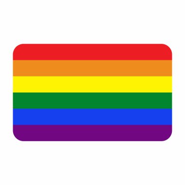 LGBT vektör bayrağı. Gökkuşağı bayrağı. Gurur sembolü