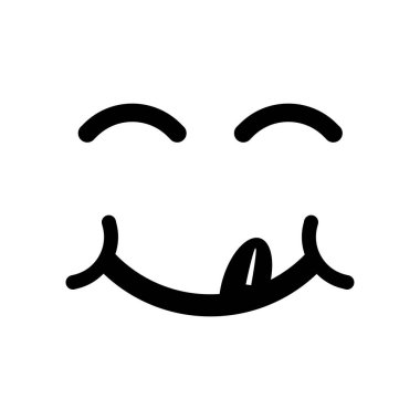 gülen yüz ifade vektör illüstrasyonu