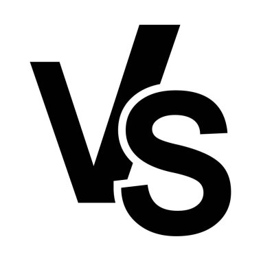 VS harfleri spor için logoya karşı, dövüş ikonu. Vektör