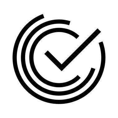 İşaret simgesi vektörünü kontrol et. Düz biçim tasarımı