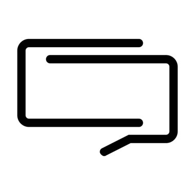 Konuşma balonu simgesi İnce çizgi düz stili