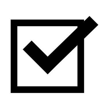 İşaret simgesi vektörünü kontrol et. Düz biçim tasarımı