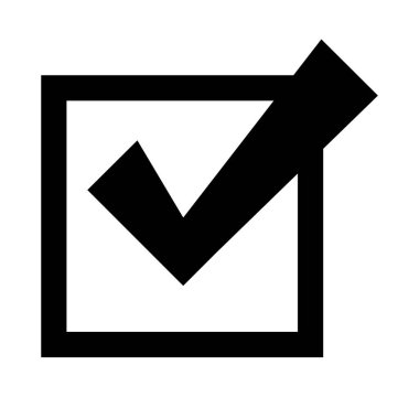 İşaret simgesi vektörünü kontrol et. Düz biçim tasarımı