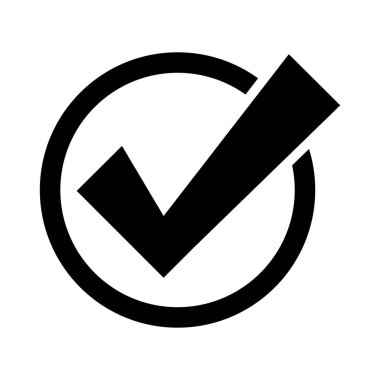 İşaret simgesi vektörünü kontrol et. Düz biçim tasarımı