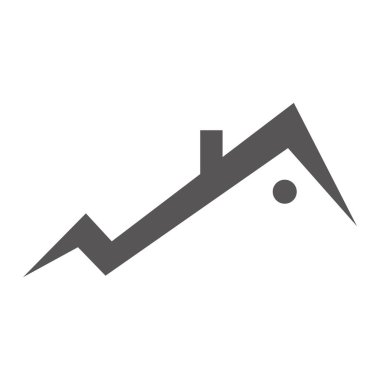 Çatı evi simgesi logo taşıyıcı tasarımı