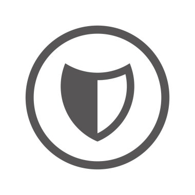 Kalkan simgesi, vektör çizimi. düz tasarım biçimi