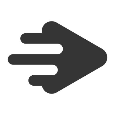 Ok Hızı Simgesi vektörü. Ekspres logosu