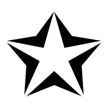 Yıldız logo simgesi. Vektör İllüstrasyonu