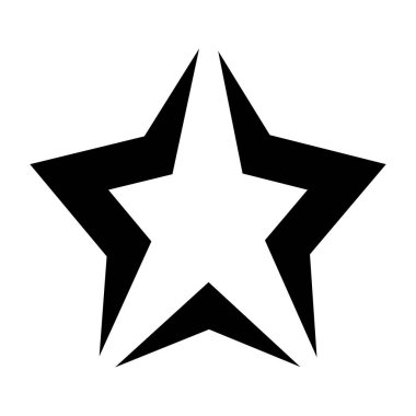 Yıldız logo simgesi. Vektör İllüstrasyonu
