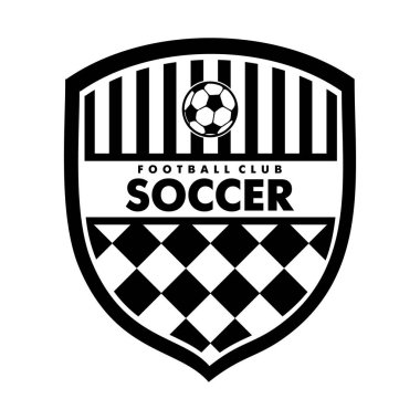 Feniks 'li futbol kulübü logosu ve amblem için top, futbol kulübü, vektör.