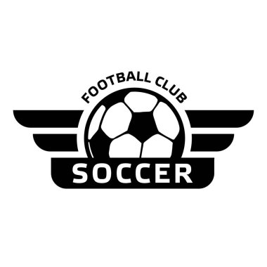 Feniks 'li futbol kulübü logosu ve amblem için top, futbol kulübü, vektör.