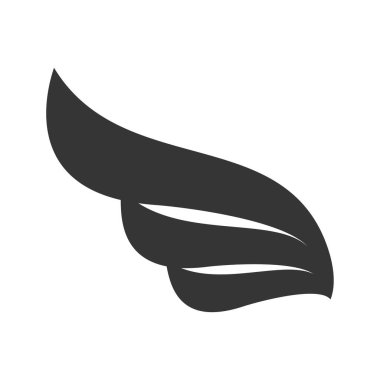 Kanat soyut sinek logosu basit retro tasarım vektörü