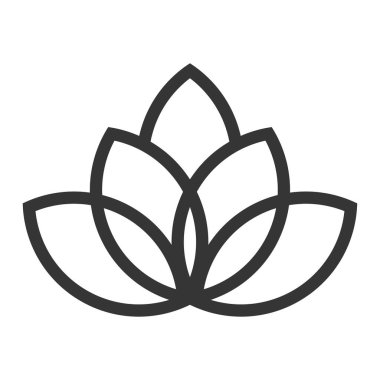 Lotus çiçeği sembolü logo simgesi. Soyut tasarım