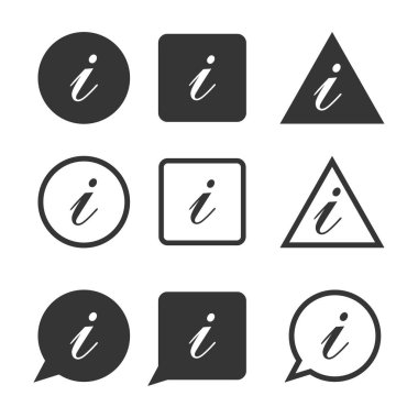 Bilgi simgesi belirleme vektörü. İletişim Bilgileri Yardım Tasarımı