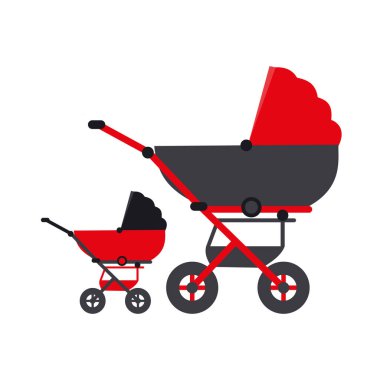 bebek arabası simgesi vektör illüstrasyonu