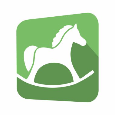 oyuncak at ikonu. vektör illüstrasyonu