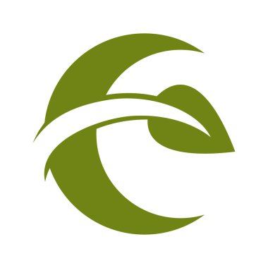 Tasarım logonuz için yeşil yaprak ikonu vektörü ve diğer sevimli yaprak işareti