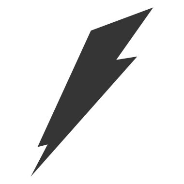 Şimşek elektrik gücü düz simge vektörü