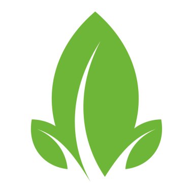 Yeşil yapraklı ekoloji doğa vektörü illüstrasyonu