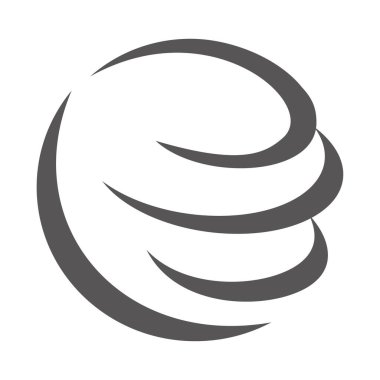 Dünya logo ikonu vektör tasarımı