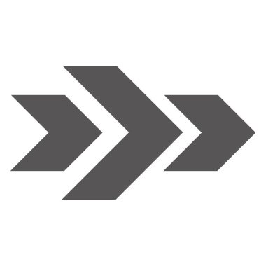 ok sağ vektör simgesi. biçim düz grafik sembolü, siyah renk, beyaz arkaplan.