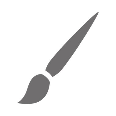 boya fırçası ikonu. siyah ve beyaz resimleme.