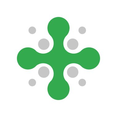 Eczane logosu tasarım vektörü. Tıbbi ve bitkisel simge