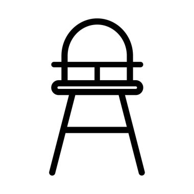 Bebek koltuğu ikon vektör illüstrasyonu