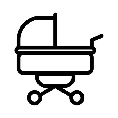 bebek arabası simgesi vektör illüstrasyonu