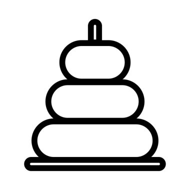 Piramit ikon vektörü. İnce çizgi işareti. İzole edilmiş kontür sembolü gösterimi