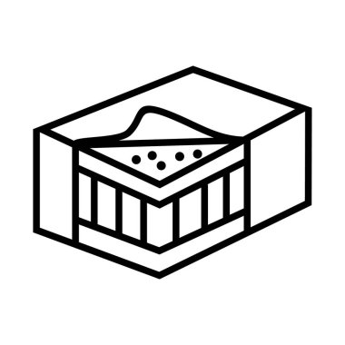 Yatak simgesi uyku işareti vektör çizimi