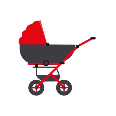 bebek arabası simgesi vektör illüstrasyonu