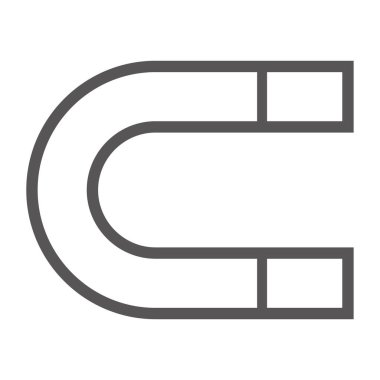 Magnet simgesi logo tasarımı vektör çizimi