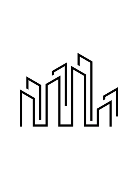 Gebäude Stadt Logo Vektor Design — Stockvektor