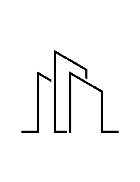 Gebäude Stadt Logo Vektor Design — Stockvektor