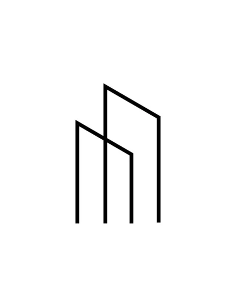 Projekt Wektora Logo Miasta Budynku — Wektor stockowy