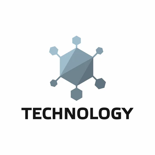 Technologie Logo Vecteur Sur Fond Blanc — Image vectorielle