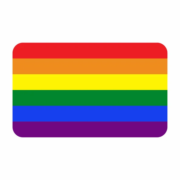 Bandera Vectorial Lgbt Bandera Del Arco Iris Símbolo Del Orgullo — Archivo Imágenes Vectoriales