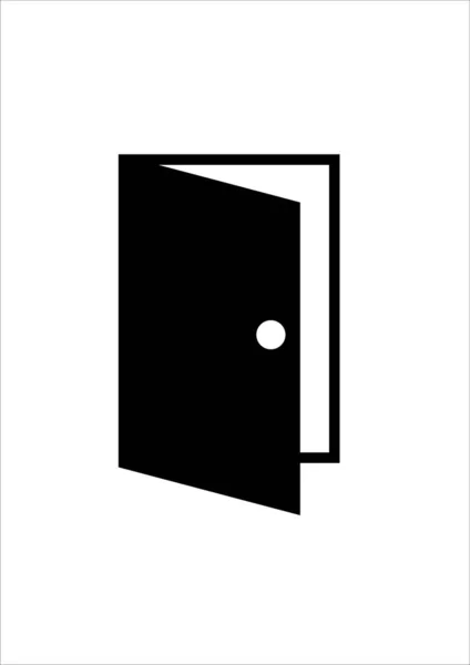Logo Puerta Diseño Simple Icono Vector — Archivo Imágenes Vectoriales