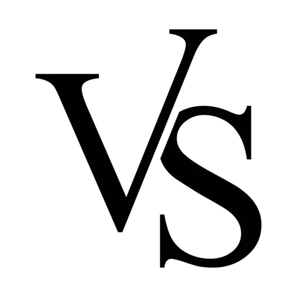 Buchstaben Gegen Logo Für Sport Kampf Ikone Vektor — Stockvektor