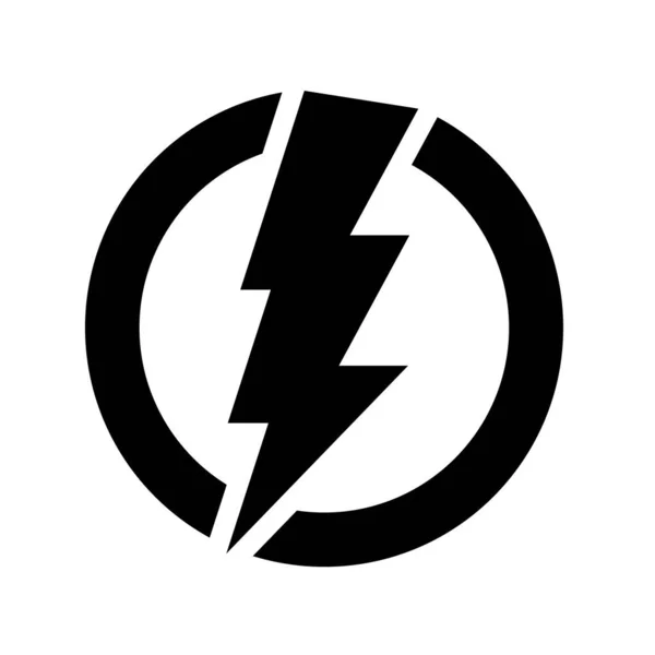 電力Lightningロゴデザイン要素ベクトル エネルギーシンボル — ストックベクタ