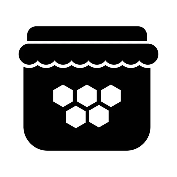Honigglas Symbol Vektor Illustration — Stockvektor