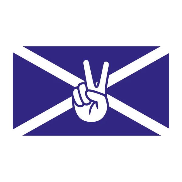 Flaga Szkocji Symbolem Zwycięstwa Wektor Niezależności — Wektor stockowy