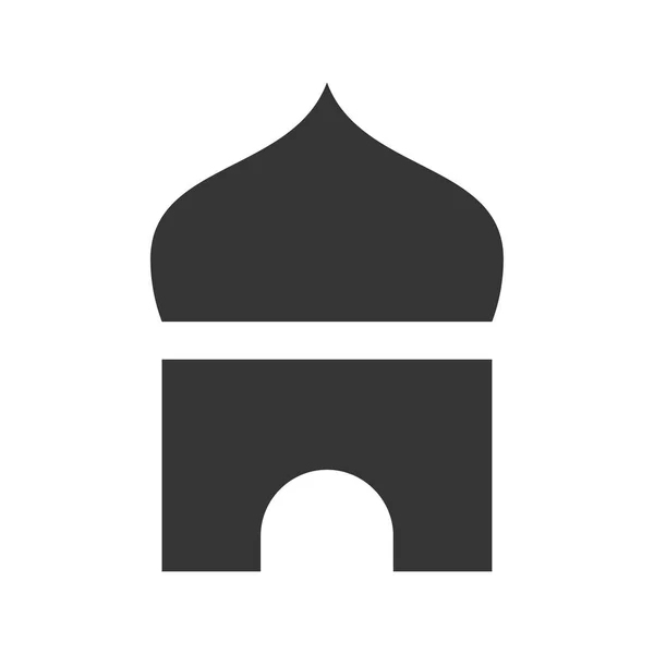 Logo Della Moschea Islamica Icona Vettoriale — Vettoriale Stock