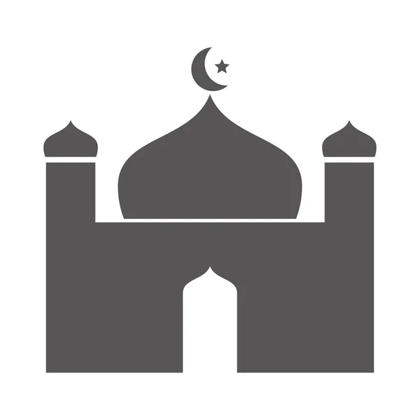 Mesquita Islâmica Logotipo Ícone Vetor Design — Vetor de Stock