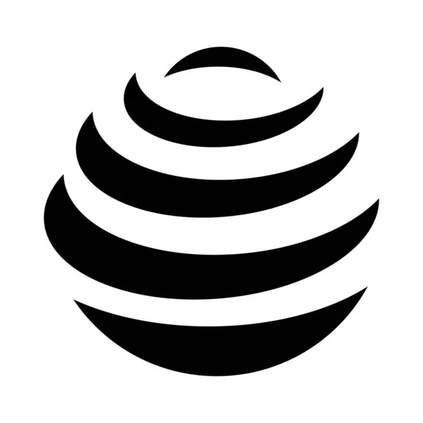 Logotipo Del Globo Icono Vector Ilustración Estilo Línea Abstracta — Vector de stock