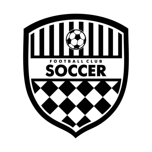 Logotipo Del Club Fútbol Con Fenix Pelota Para Emblema Club — Vector de stock