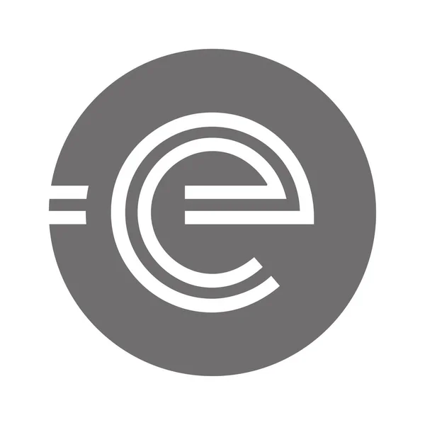 Letter Εικονίδιο Λογότυπο Διάνυσμα Έναν Κύκλο Επίπεδη Εφαρμογή — Διανυσματικό Αρχείο