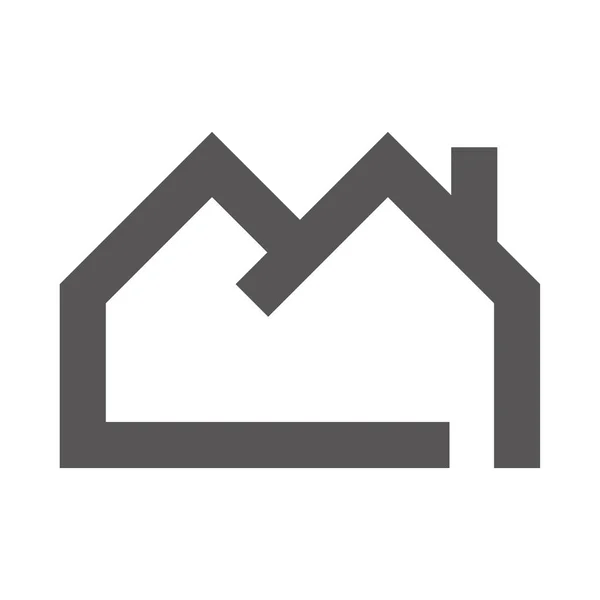 Logo Icona Tetto Casa Design Vettoriale — Vettoriale Stock